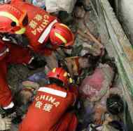 China Sichuan earthquake: Buildings Collapsed