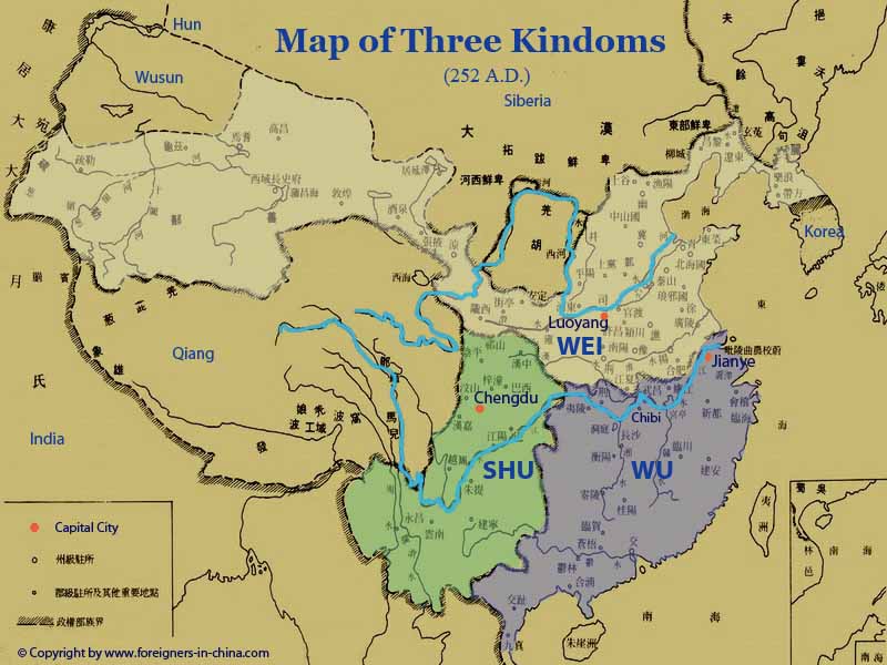map of the three kingdoms
